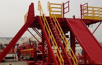 A pipe ramp of a USR Drilling rig.